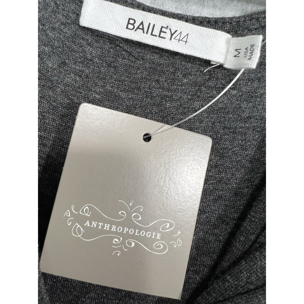 Anthropologie Bailey 44 NWT Charcoal Twist Front Maxi Dress Raw Hem Sleeveless M - Picture 4 of 6